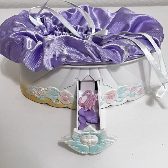 Vintage Cabbage Patch Kids Doll Magic Nursery Cradle Carriage Purple Set 1998 - Picture 12 of 16